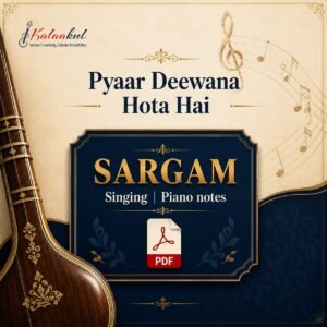 Pyaar Diwaana Hota Hai notation PDF with piano harmonium notes