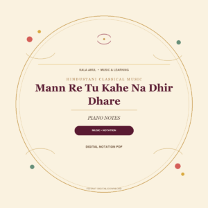 Mann Re Tu Kahe Na Dhir Dhare notation PDF cover