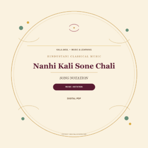 Nanhi Kali Sone Chali notation PDF cover for Geeta Dutt’s lullaby from Sujata