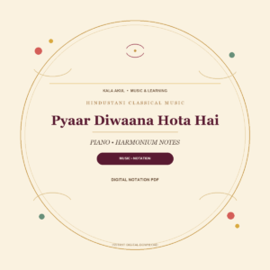 Pyaar Diwaana Hota Hai Notation PDF | Piano Harmonium Notes